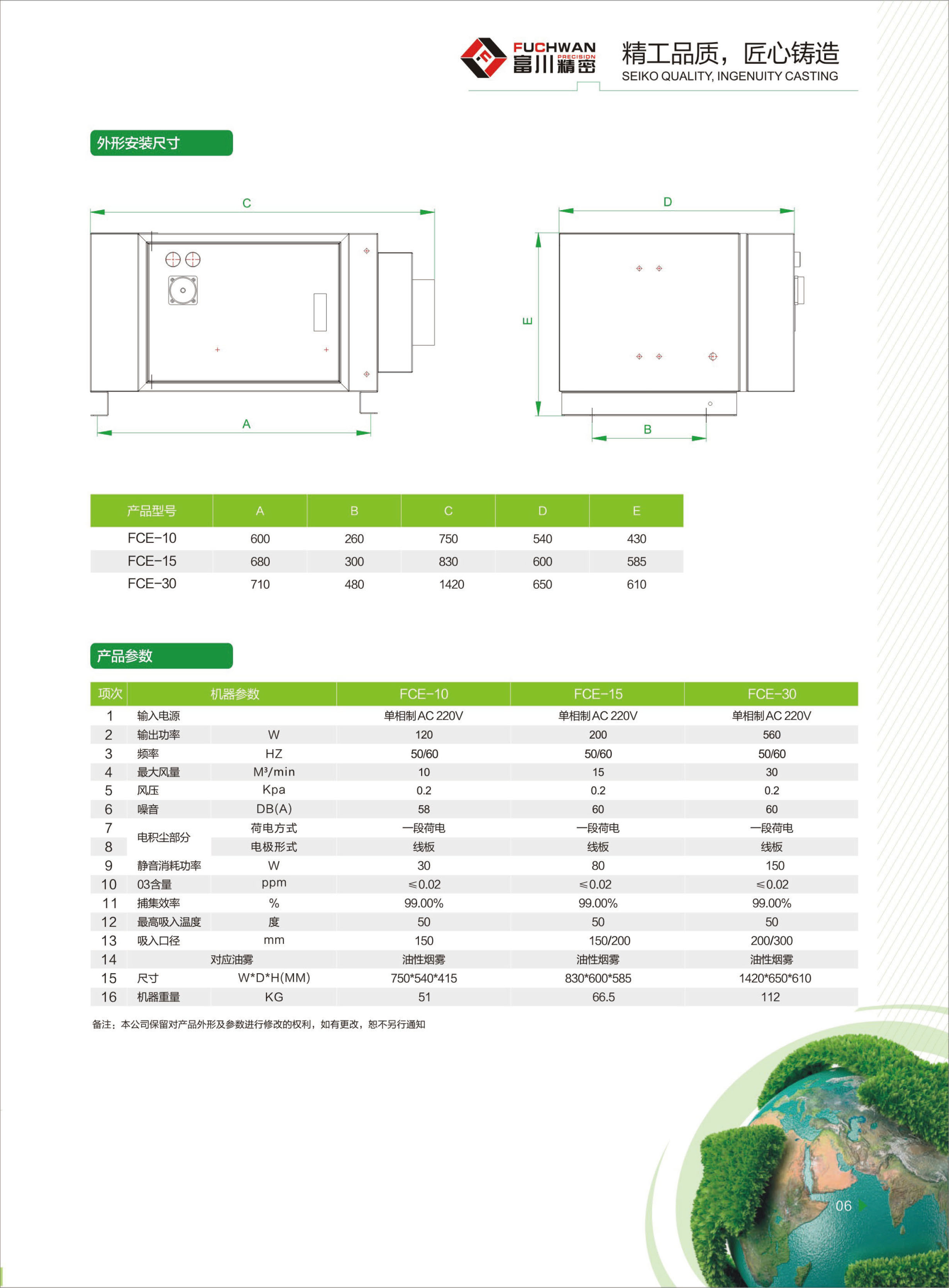 油霧收集器FCE-30